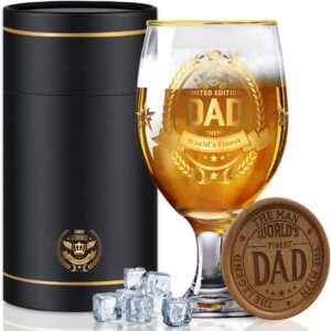 Father’s Day Beer Glass for Dad, Personalised Pint Glass Gift for Men, Birthday Gift Idea for Dad, Husband, Uncle or Brother, Suitable for BBQs, Birthday Parties and Christmas Celebrations