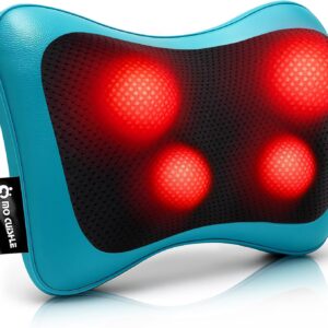 MOCUISHLE Shiatsu Neck Back Massager Pillow with Heat, Deep Tissue Kneading Massage for Back, Neck, Shoulder, Leg, Foot, Gift for Men Women Mom Dad, Stress Relax Mothers Day, Fathers Day