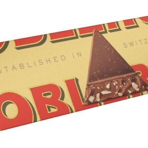 Toblerone Milk Chocolate, Honey and Almond Nougat Large Gift Bar, Made with Swiss Milk, Christmas Treat for Gifting, or Sharing, 340 g (Pack of 1)