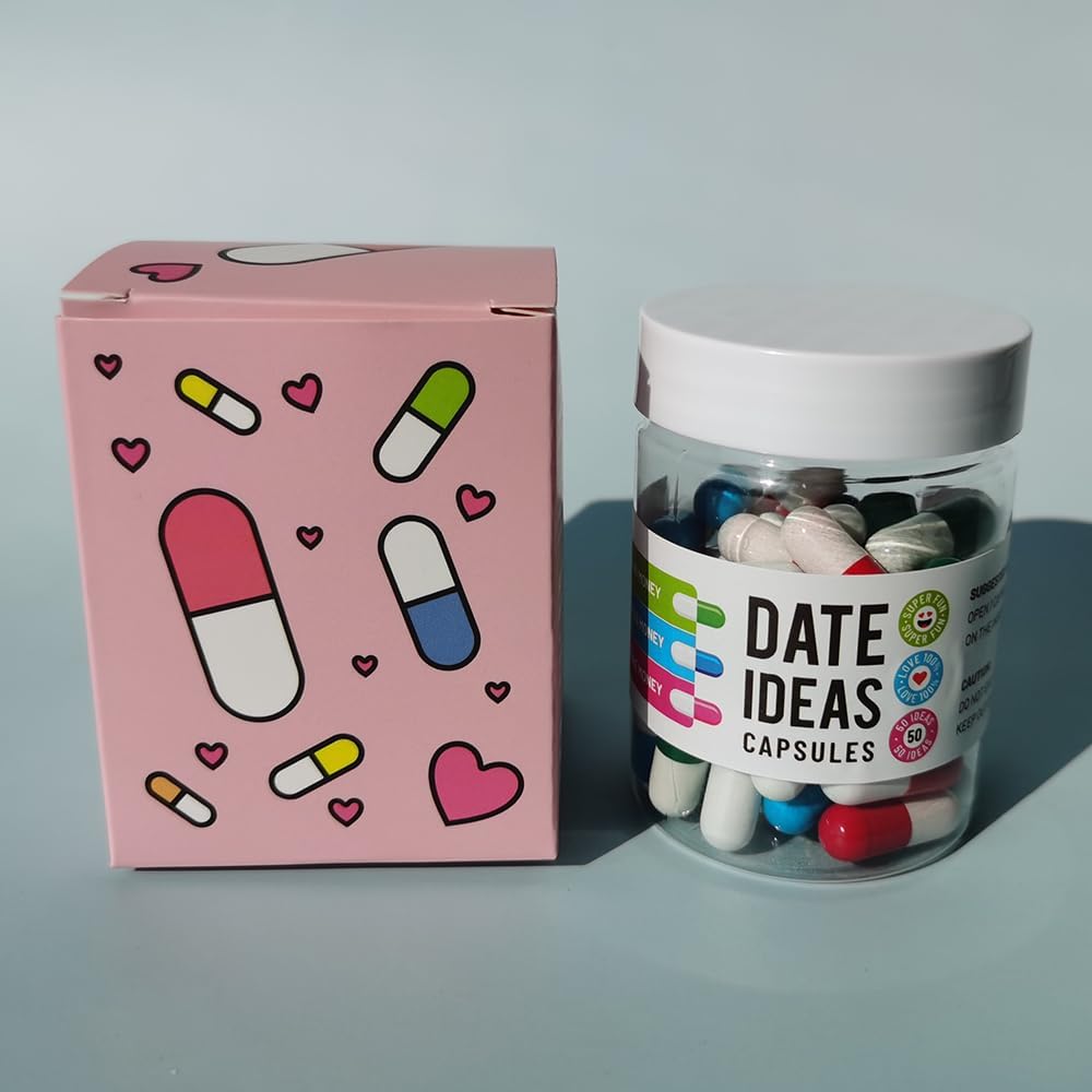 INFMETRY Valentines Day Gifts For Her Him Date Night Ideas Capsules In A Bottle (50pcs) -Boyfriend Girlfriend Wife Husband Newlyweds, Funny Bridal Shower Registry Wedding Gifts For Women Men - Image 5
