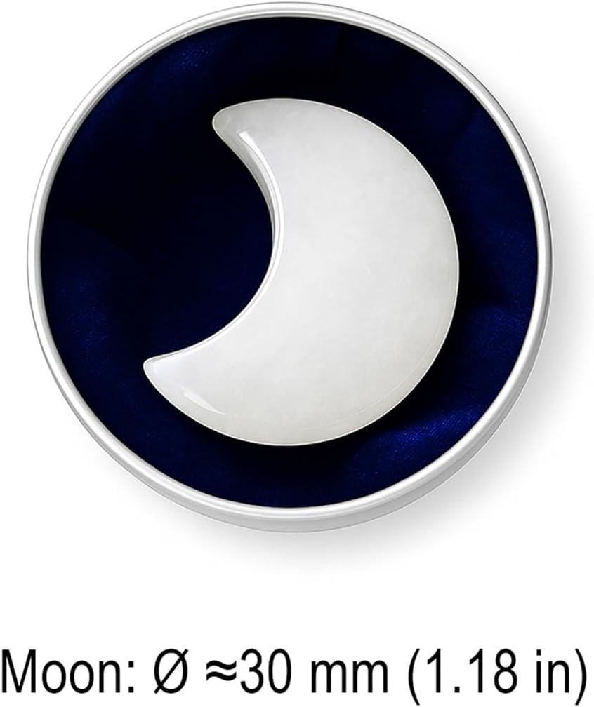 I Love You to the Moon and Back Mini Crescent — Hand-Polished White Crystal Stone Half Moon in Tin Keepsake Gift for Her or Him — Valentine’s, Anniversary, Birthday - Image 3
