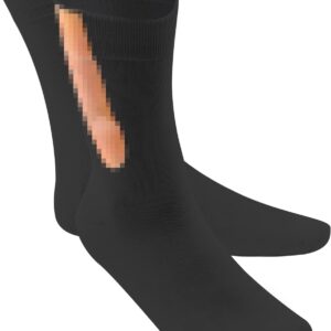 Vibbang 2 Pair Novelty Show Off Socks, Funny Gifts for Men, Funny Socks, Joke Gifts for Men, Crazy Design Pattern, Cotton Long Sock, Gag Gift, Birthday Gifts for Husband Boyfriend