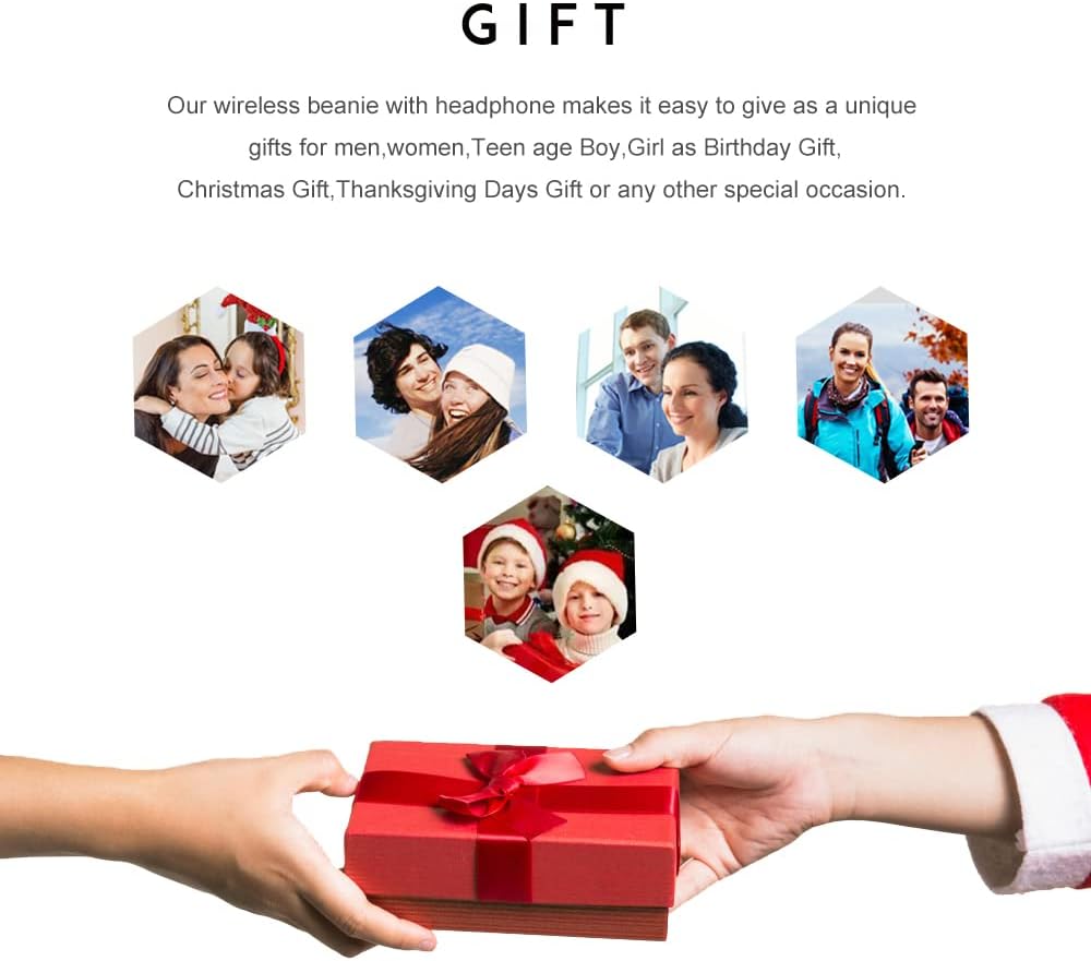 Bluetooth Beanie Hat,Upgraded Hat Headphones Headset Winter Music Hat Knit Running Cap with Speakers & Mic Unique Christmas Tech Gifts for Women Her Him Men - Image 6