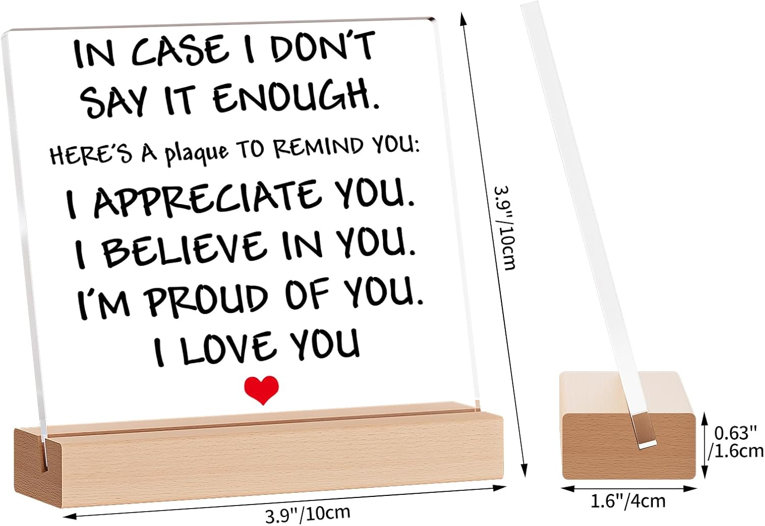 KAAYEE Valentines Gifts for Him & Her, Women Men Valentines Gifts, Valentine’s Gift for Husband Wife, Anniversary Acrylic Plaque Gift for Girlfriend & Boyfriend, Presents for Lover on Birthday - Image 4