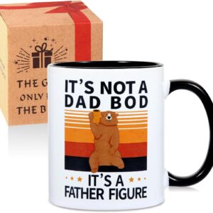 evecase Father Day Gift,’It’s Not a Dad BOD,It’s a Father Figure’Fathers Day Mug/Dad Mug.Gifts for Men/Him,Father’s Day Gifts from Daughter/Son.Birthday