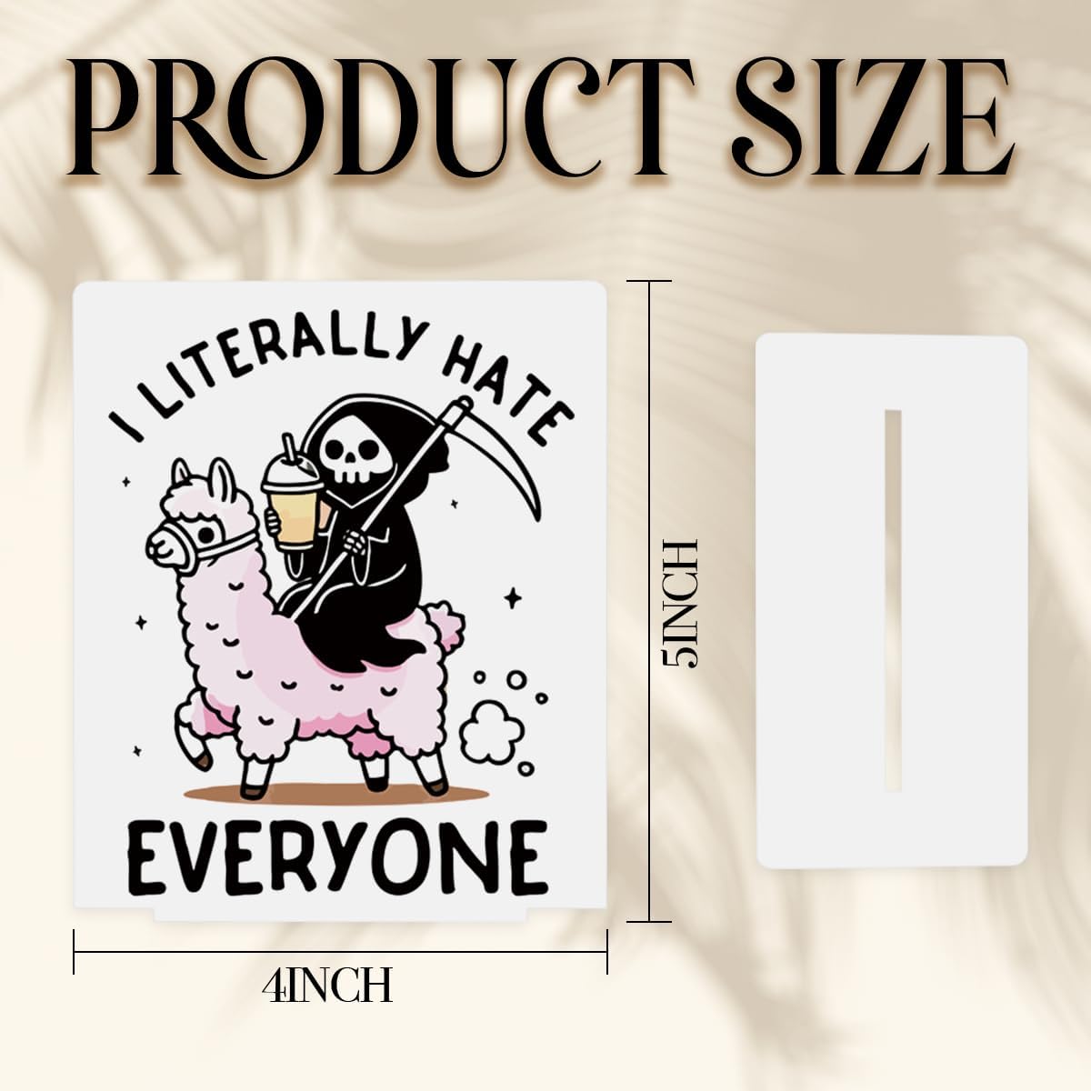 Funny Party Farmhouse Decor Sign - Quirky Office Touch, Practical Desk Decor for Workspaces, Hilarious Gag Gifts for Coworkers, Adds Fun to Office Baths, Acrylic 4 × 4.7 Inches - Image 2