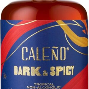 Caleño Dark & Spicy Tropical Alcohol Free Rum 500ml | Created Using Pineapple, Coconut, Ginger & Vanilla | Non Alcoholic Tropical Rum Alternative | Sugar Free, Gluten Free & Vegan Friendly