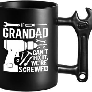 LOZACHE Funny Coffee Mug for Grandad, Novelty Ceramic Cup with Wrench Handle, Birthday Gift for Fathers’ Day, Cool Gifts for Best Grandfather Christmas
