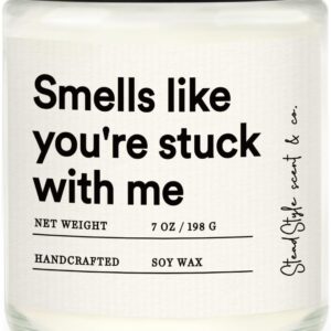 SteadStyle Funny Anniversary Candle Gifts for Boyfriend Girlfriend, Her Him, Best Friend Friendship Birthday for Women, Bestie, Christmas, Valentines Day Present Lavender Scented 7 Oz