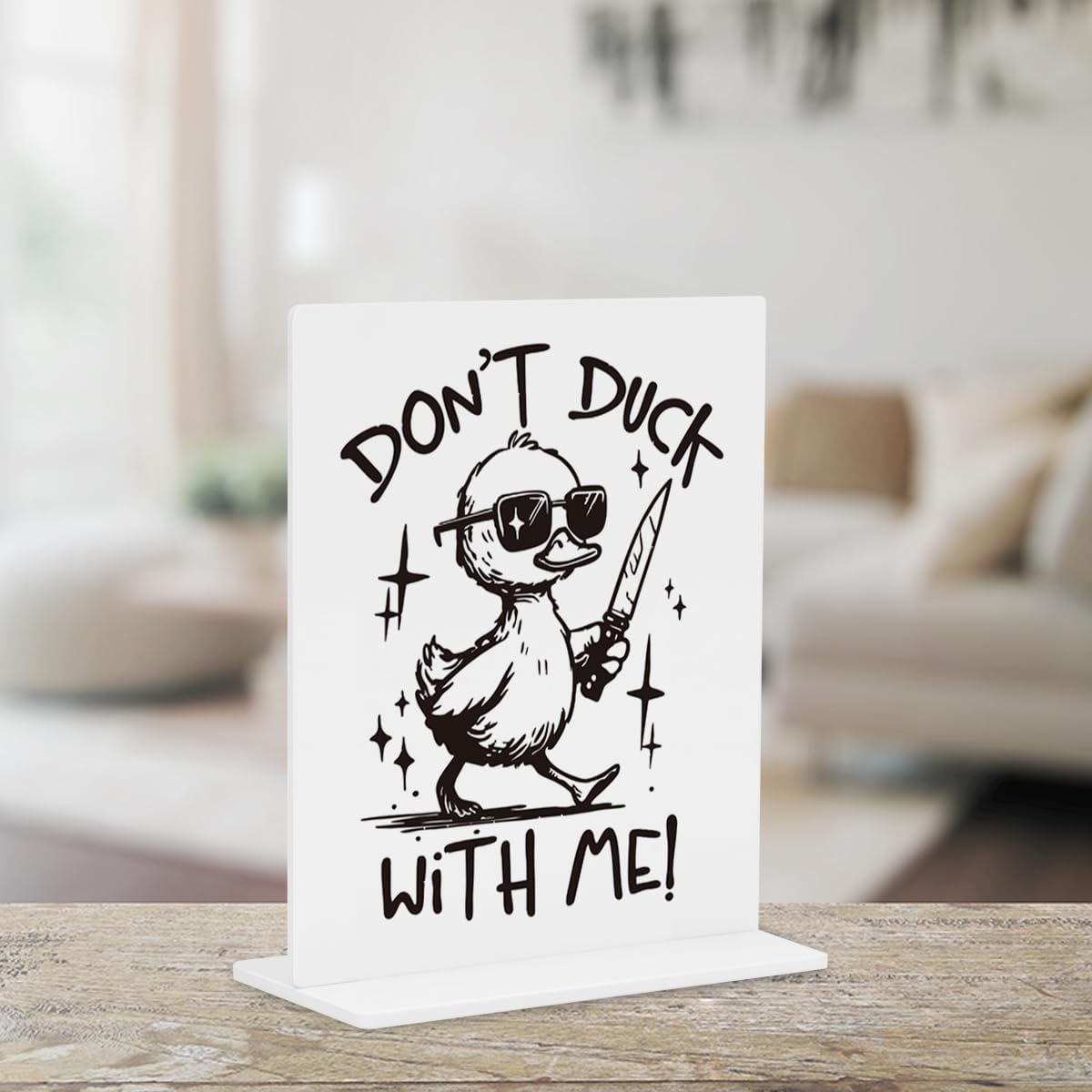 Funny Party Farmhouse Decor Sign - Quirky Office Touch, Elegant Desk Decor for Workspaces, Hilarious Gag Gifts for Teammates, Adds Fun to Home Bathrooms, Acrylic 4 × 4.7 Inches - Image 4