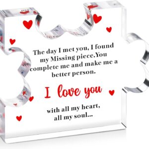 Valentines Unique Gifts for Her Him, Acrylic Puzzle Presents for Women Men, Valentines Day Gifts for Girlfriend Boyfriend Wife Husband on Anniversary Christmas