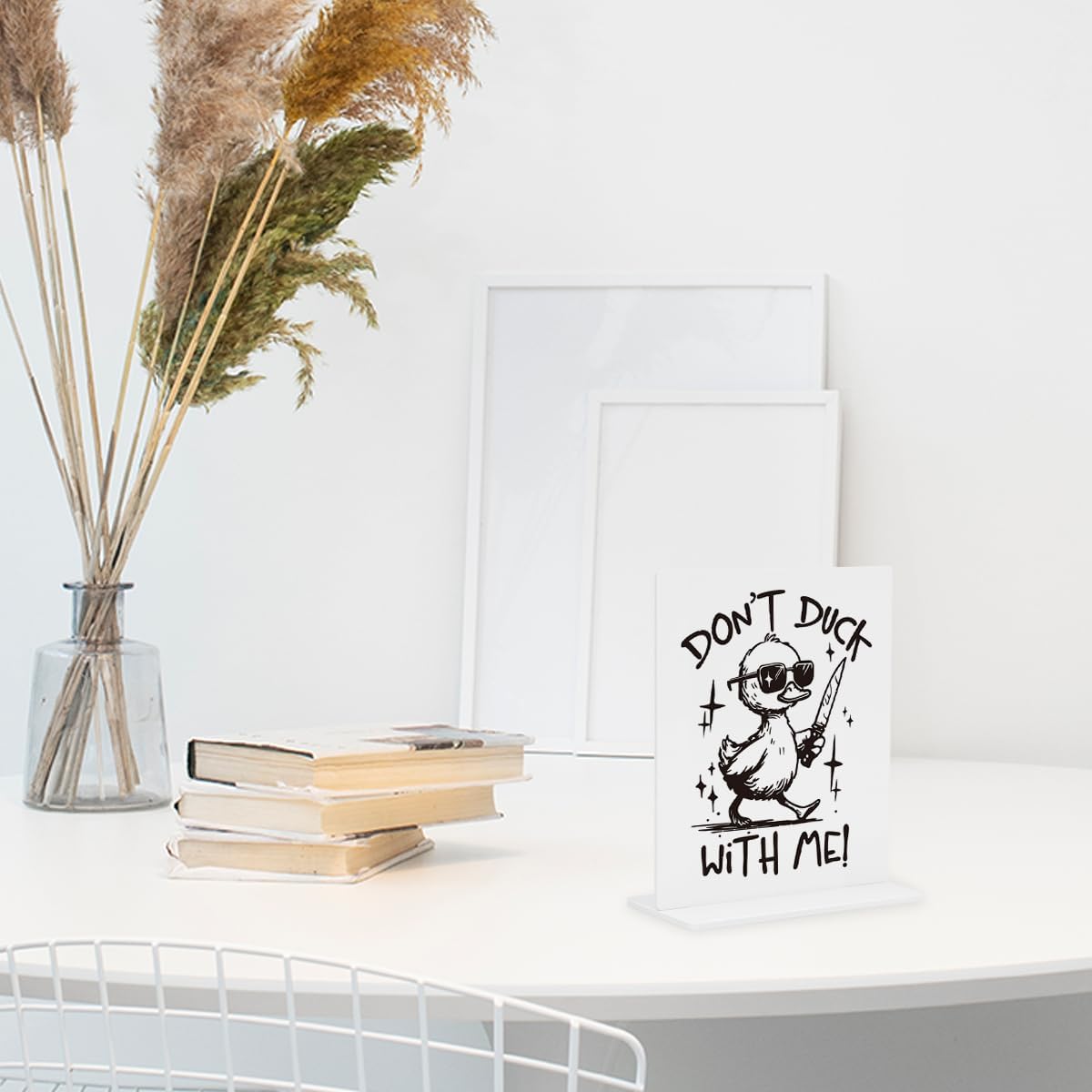 Funny Party Farmhouse Decor Sign - Quirky Office Touch, Elegant Desk Decor for Workspaces, Hilarious Gag Gifts for Teammates, Adds Fun to Home Bathrooms, Acrylic 4 × 4.7 Inches - Image 5