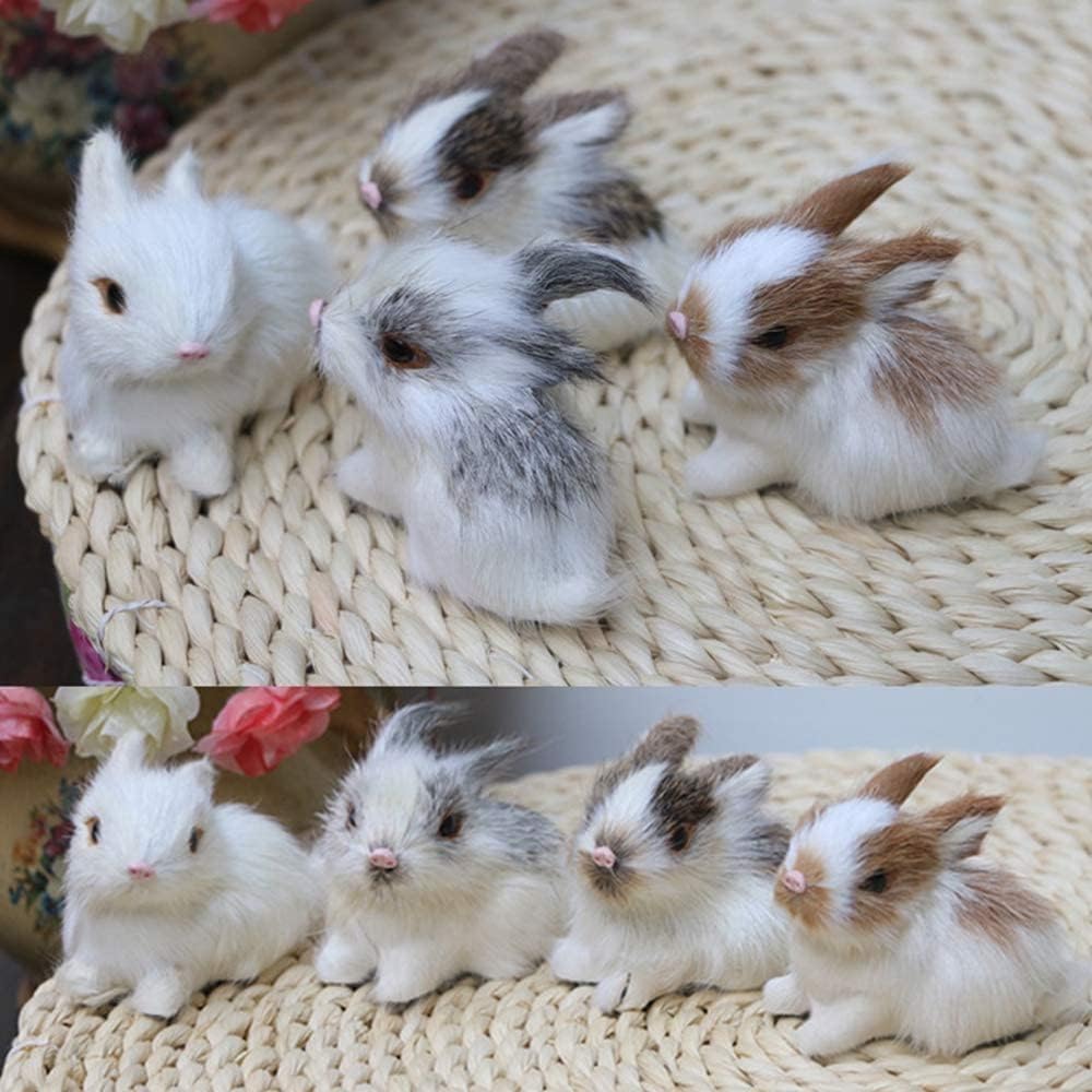 Mini Realistic Cute Rabbits Lifelike Animal Easter Bunny Simulation Model Birthday Gift Animals Rabbit Figurine - Image 6