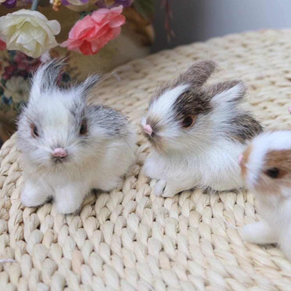 Mini Realistic Cute Rabbits Lifelike Animal Easter Bunny Simulation Model Birthday Gift Animals Rabbit Figurine - Image 4