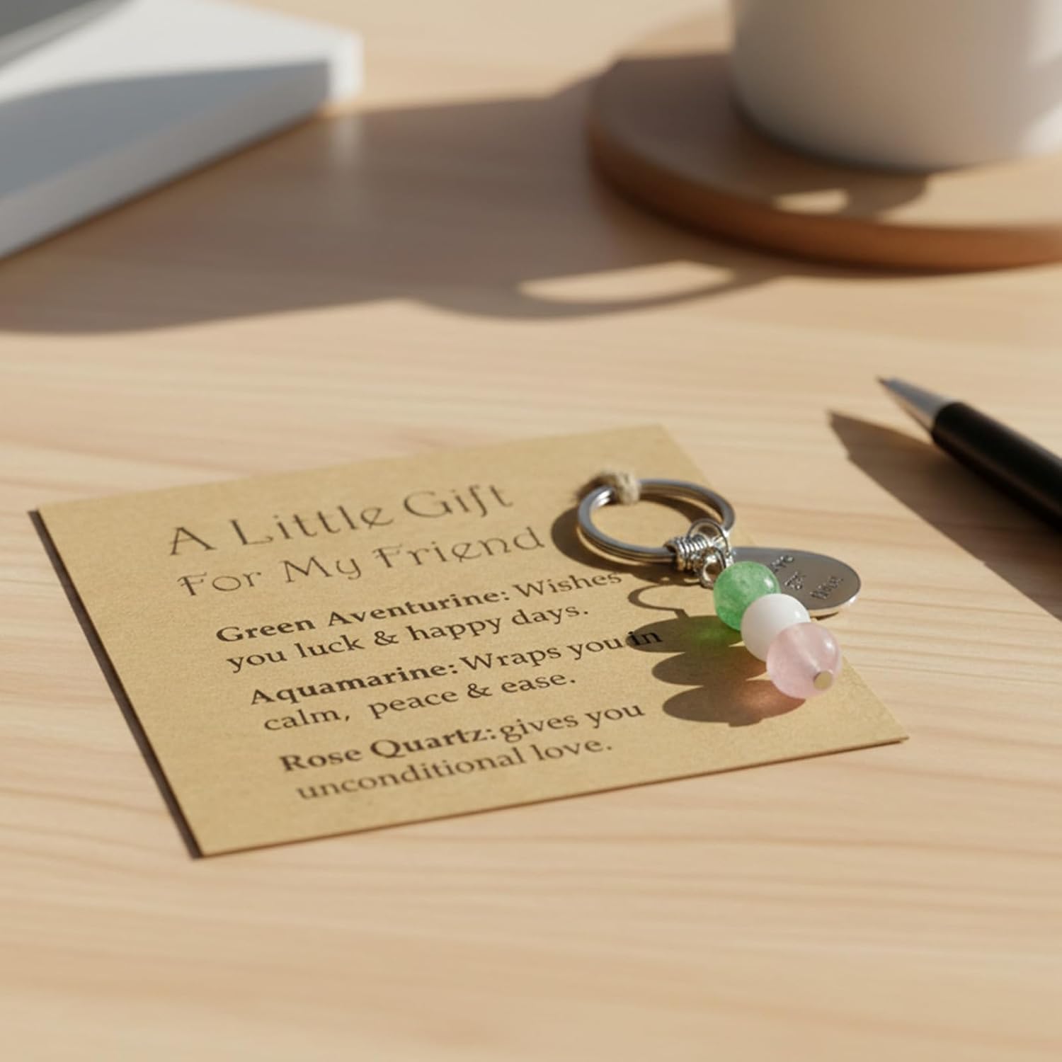 AIKOBAA Encouragement Gift for Friends, Crystal Keychain with You've Got This Message, Uplifting Friendship Gift with Meaningful Stones, Good Luck & Support Present - Image 5