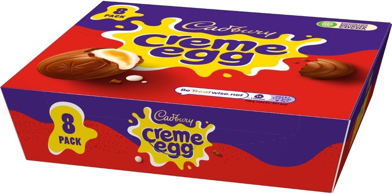 Cadbury Milk Chocolate Crème Eggs, Perfect for Easter Egg Hunts, Includes 8 Crème Eggs, 320 g (Pack of 1) - Image 2