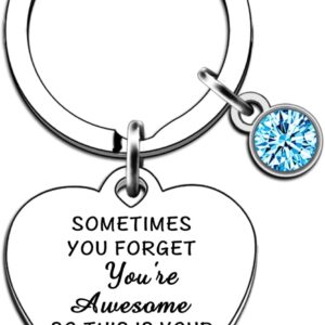 Inspirational Gifts for Women Encouragement Keyring Gifts for Family Friend Her BFF Thank You Appreciation Gifts for Colleague Coworker Boss Teacher-Sometimes You Forget You Are Awesome Gifts