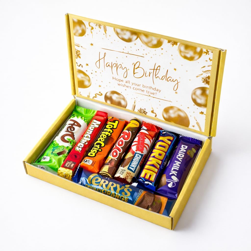 Choc-full Of Joy | Celebrate Milestones With 8 Tasty Full Sized Bars! | Happy Birthday Chocolate | Letterbox Gifts | Chocolate For Kids | Him | Her | 18th 21st 30th 40th 50th Birthday | - Image 2