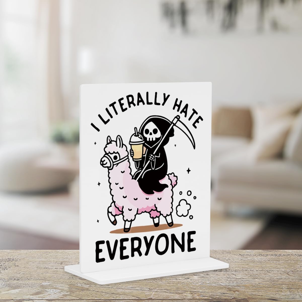 Funny Party Farmhouse Decor Sign - Quirky Office Touch, Practical Desk Decor for Workspaces, Hilarious Gag Gifts for Coworkers, Adds Fun to Office Baths, Acrylic 4 × 4.7 Inches - Image 4