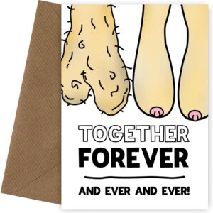 Rude & Funny Anniversary Card for Husband, Wife, or Laugh-Loving Couple! Perfect Naughty Surprise Gift!