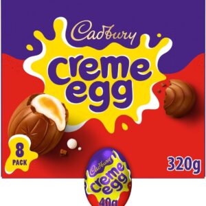 Cadbury Milk Chocolate Crème Eggs, Perfect for Easter Egg Hunts, Includes 8 Crème Eggs, 320 g (Pack of 1)