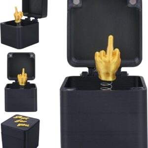 SGQTZDZQ Middle Finger Gifts, Hilarious Middle Finger Surprise Gift Box, Spoof Hand Prank Pop Up Prop with Box for Adults,Perfect Adult Prank Pop Up Gift (Play tricks, Box, 1)