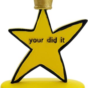 Funny Crowned Star Trophy – You Did It Trophy Meme-Inspired Award, Hilarious Graduation or Coworker Gift, Quirky Desk Decor & Gag Present