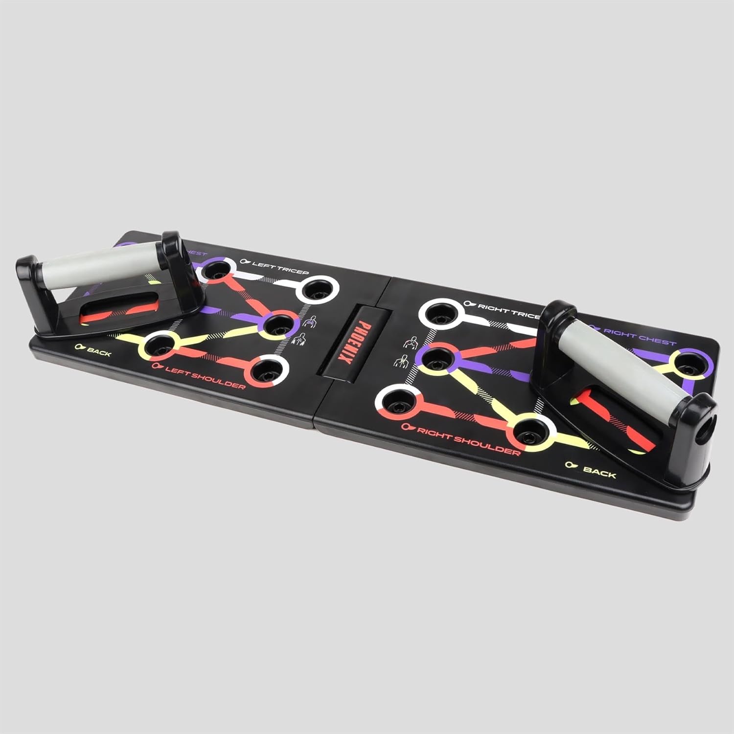 Phoenix Fitness Foldable Push Up Board - 12-in-1 Press Up Board with Handles & Workout Plan - Exercise Stand for Upper Body Workout for Men and Women - Strength Training Equipment for Home Gym - Image 4