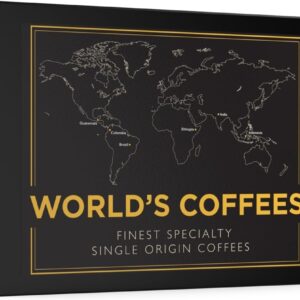 Gourmet Coffee Gift Set – WORLD’S COFFEES | Ground Coffee 300g (6 x 50g) – 6 Finest Single Origin | Hamper Style Gift Idea for Him & Her