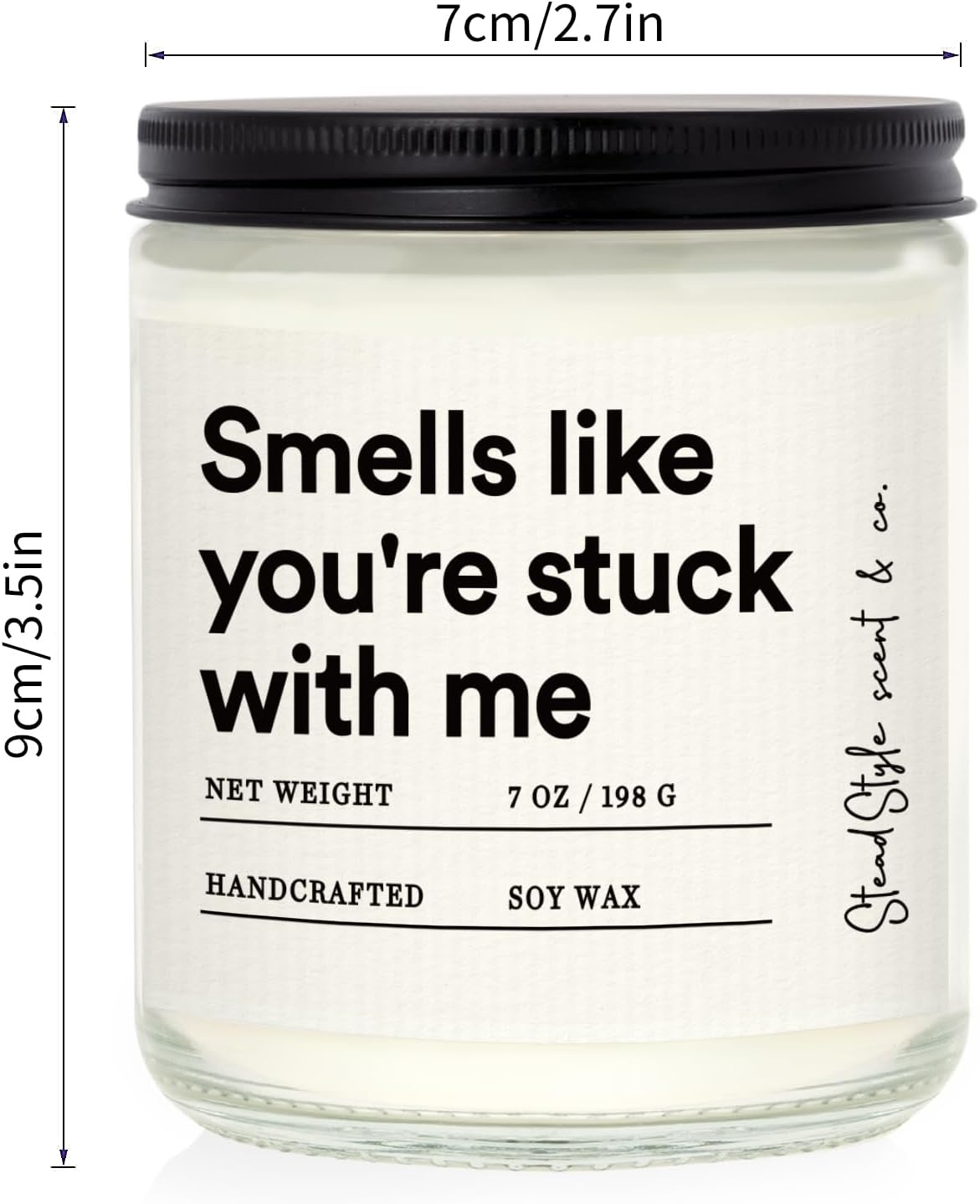 SteadStyle Funny Anniversary Candle Gifts for Boyfriend Girlfriend, Her Him, Best Friend Friendship Birthday for Women, Bestie, Christmas, Valentines Day Present Lavender Scented 7 Oz - Image 8