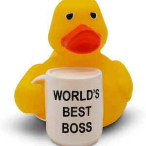 GOOFBALLS Funny Rubber Duck – Hilarious Decorative Duck for Bathroom, Desk, or Gag Gift – Quirky Collectible with Sarcastic Quote – Great Gift for Adults, Coworkers, or Friends-Best Boss