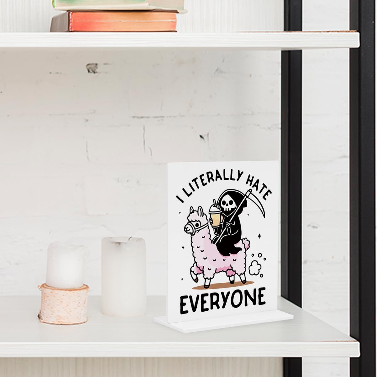Funny Party Farmhouse Decor Sign - Quirky Office Touch, Practical Desk Decor for Workspaces, Hilarious Gag Gifts for Coworkers, Adds Fun to Office Baths, Acrylic 4 × 4.7 Inches - Image 6