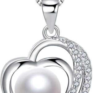 Pearl Necklace-Gifts for Women Wife Wedding Birthday Anniversary Jewelry-Mothers Day Gifts for Mom-Her Valentines Day Christmas Day Gifts