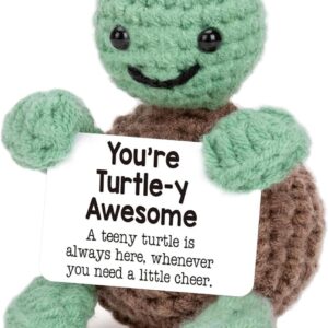 Mini Funny Turtle Easter Basket Essentials Stuffers for Teens Easter Gifts for Girls Boys Friends, Birthday Gifts for Women Men Mothers Day Graduation Teacher Appreciation, Positive Emotional Turtle