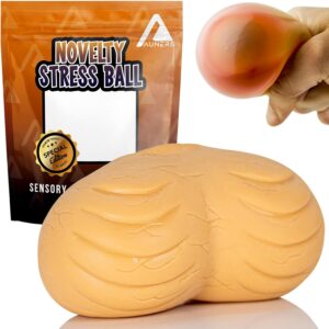 Auners – Novelty Balls Stress Relief Ball for Adults Hand Wrist Grip Squeeze Exercise – Naughty Funny Sensory Gag Gift for Men Women Her Him Secret Santa Office Christmas Stocking Filler – 1 Supplied
