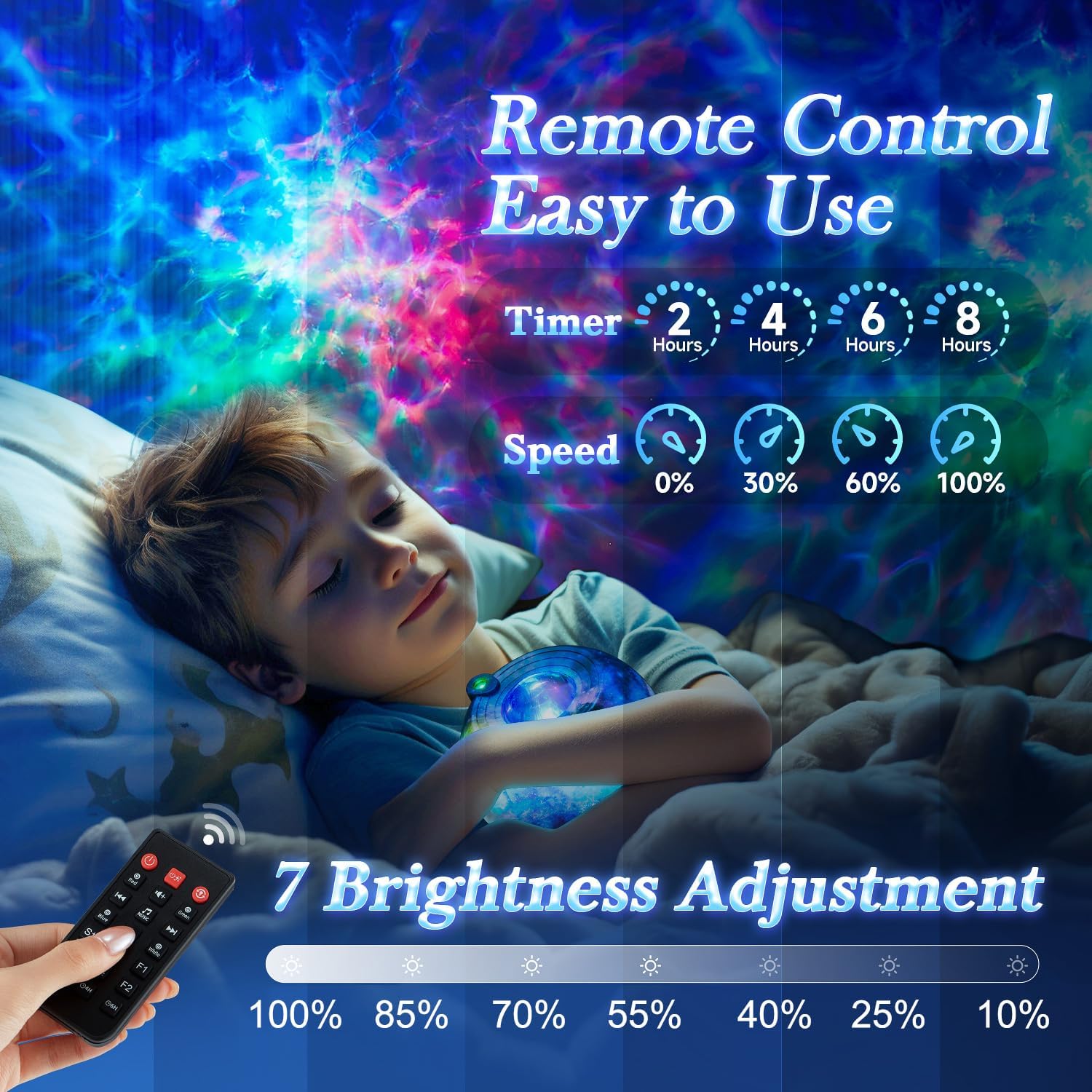 PIKOY Star Light Signs Fairy Lights Women Gifts Room Decor Aesthetic Bedroom Accessories Bedroom Decor Baby Night Light Sunset Lamp Cool Stuff Teen Girls Boys Gifts,15 Colors+15 White Noise+Bluetooth - Image 5