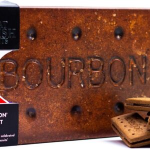Giant Bourbon Biscuits Gift Set – Chocolate Novelty Treat Tin – Luxury Biscuits Gift Tins filled with Chocolate Bourbons – Fancy British Gifts for Birthday, Valentines Day Hamper Tins 400g