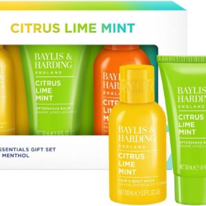 Baylis & Harding Citrus, Lime & Mint Men’s Refreshing Essentials Trio Gift Set – Vegan Friendly