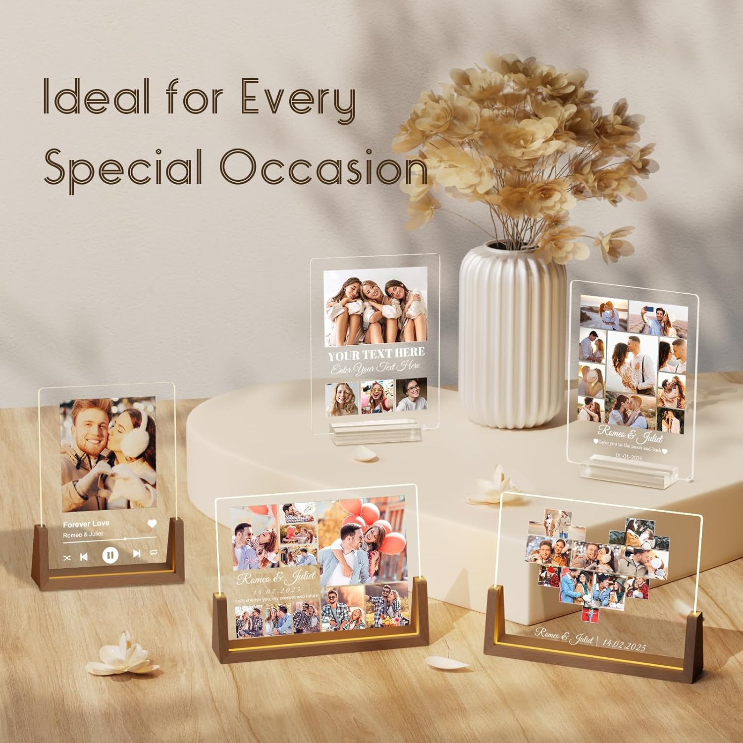 Personalised Spotify Photo Frame - Customised Acrylic Plaque Night Lights, Anniversary Birthday Gifts for Him, Valentines Gifts for Her Girlfriend Boyfriend Couples Husband Wife Women Men - Image 7