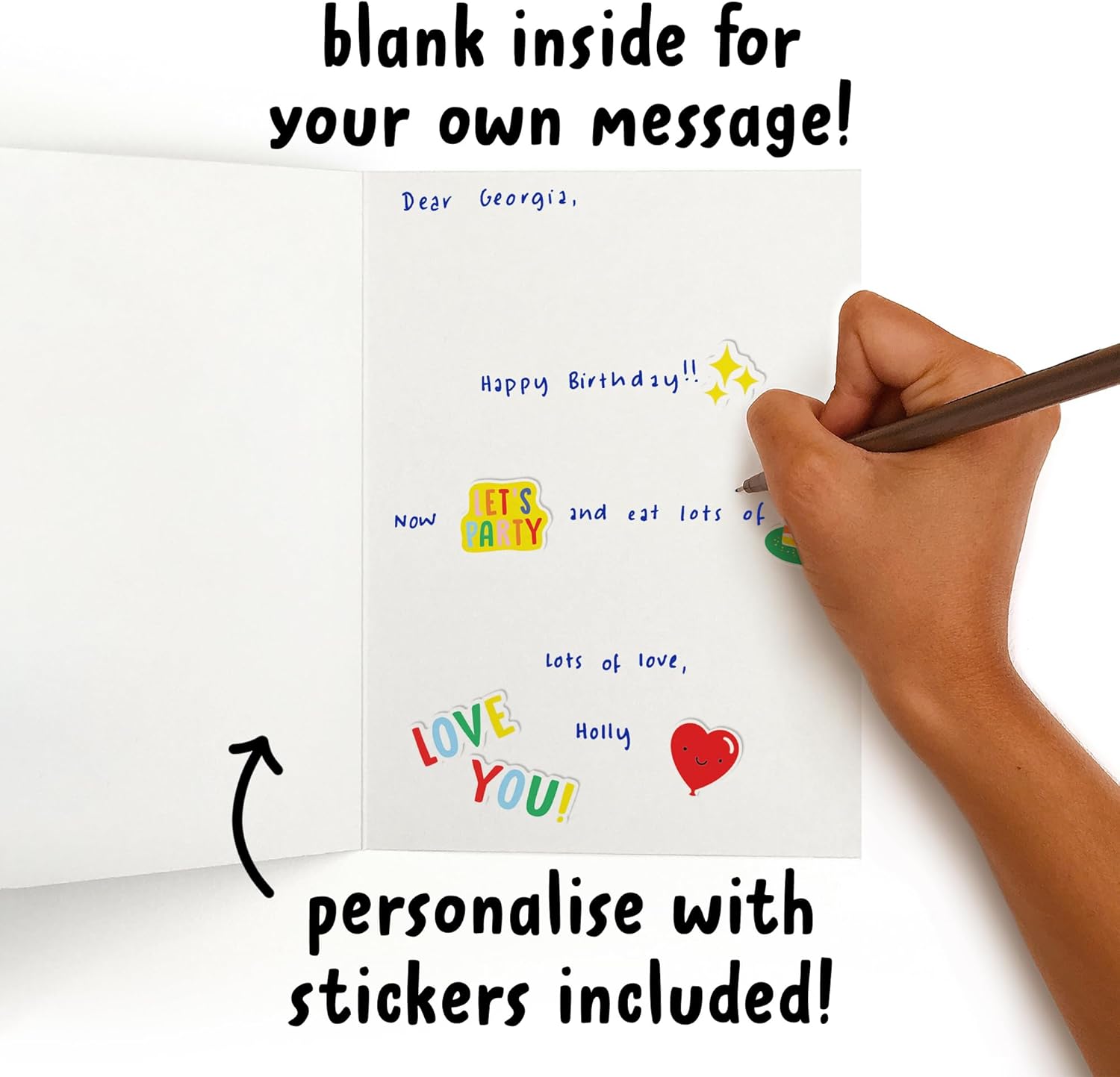 Sweet and Funny Birthday Card – “Remembered You Have Me” – Humorous Card for Him, Her, Partner, Friend, Girlfriend, Boyfriend, Spouse, Wife, Husband, Babe, Love, Darling - Comes with Stickers - Image 3