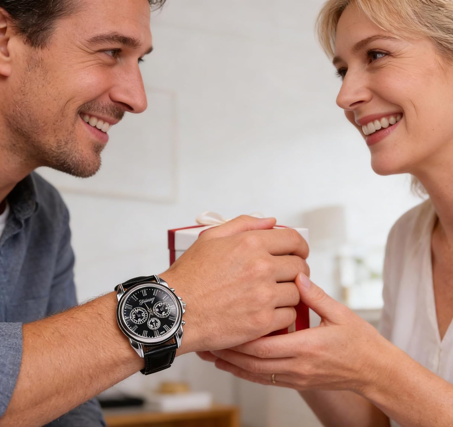 BSTcentelha Men Gift Set Wrist Watch Belt Keychain Sunglasses Mens Gift Father's Day Valentine's Day Gift Wedding Christmas Boyfriend Gift Set - Image 6