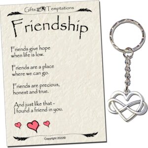 Friend Gifts for Women Girls, Friend Keyring Friendship Gifts Key Chains for Ladies Birthday Gifts for Her Graduation Gift Keychain for Christmas Gifts Teens Girls