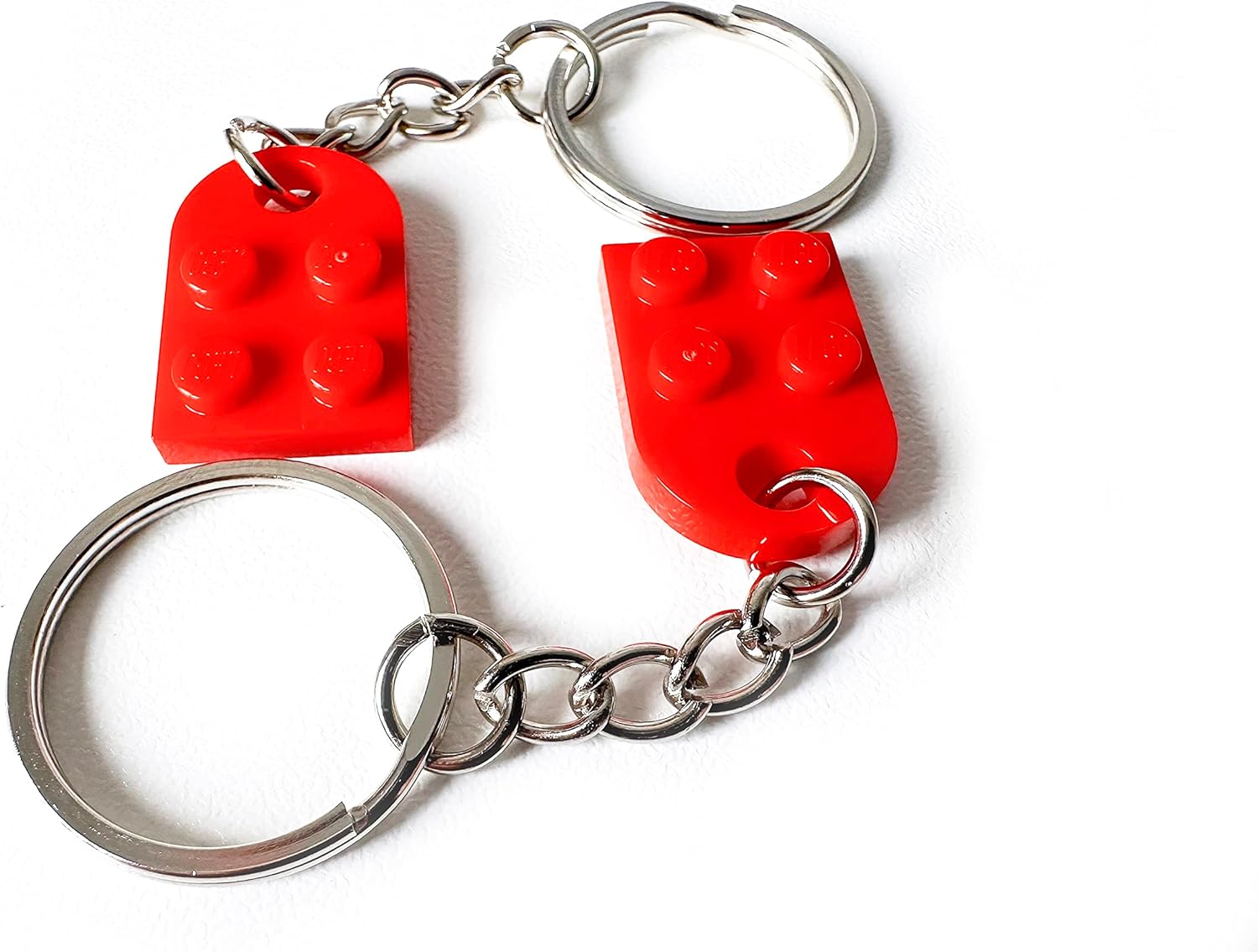 LEGO Red Love Heart Keychain Keyring Valentines Birthday Gift - Image 3