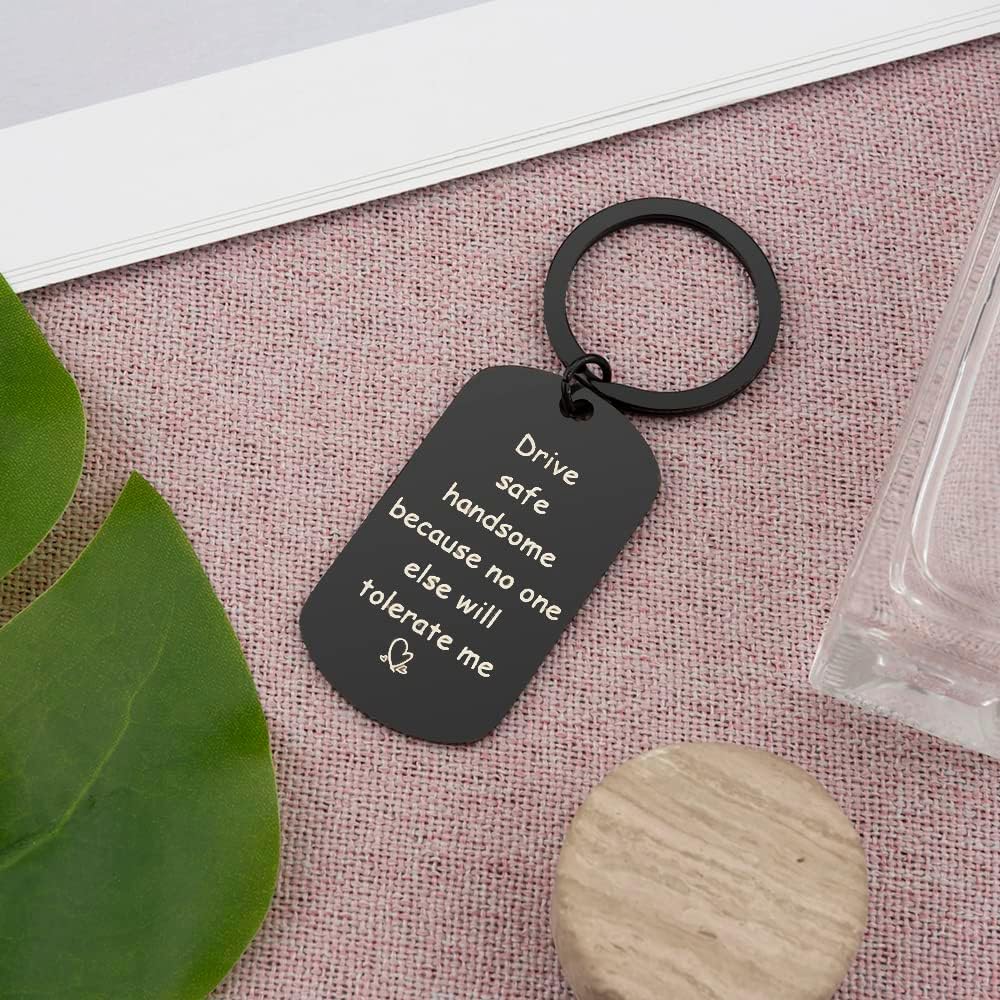 Drive Safe Keyring for Boyfriend Husband Valentine Day Keyring Gifts for Husband Boyfriend Valentines Gifts for Him Birthday Christmas Presents Boyfriend Gifts from Girlfriend Husband Gifts from Wife - Image 4