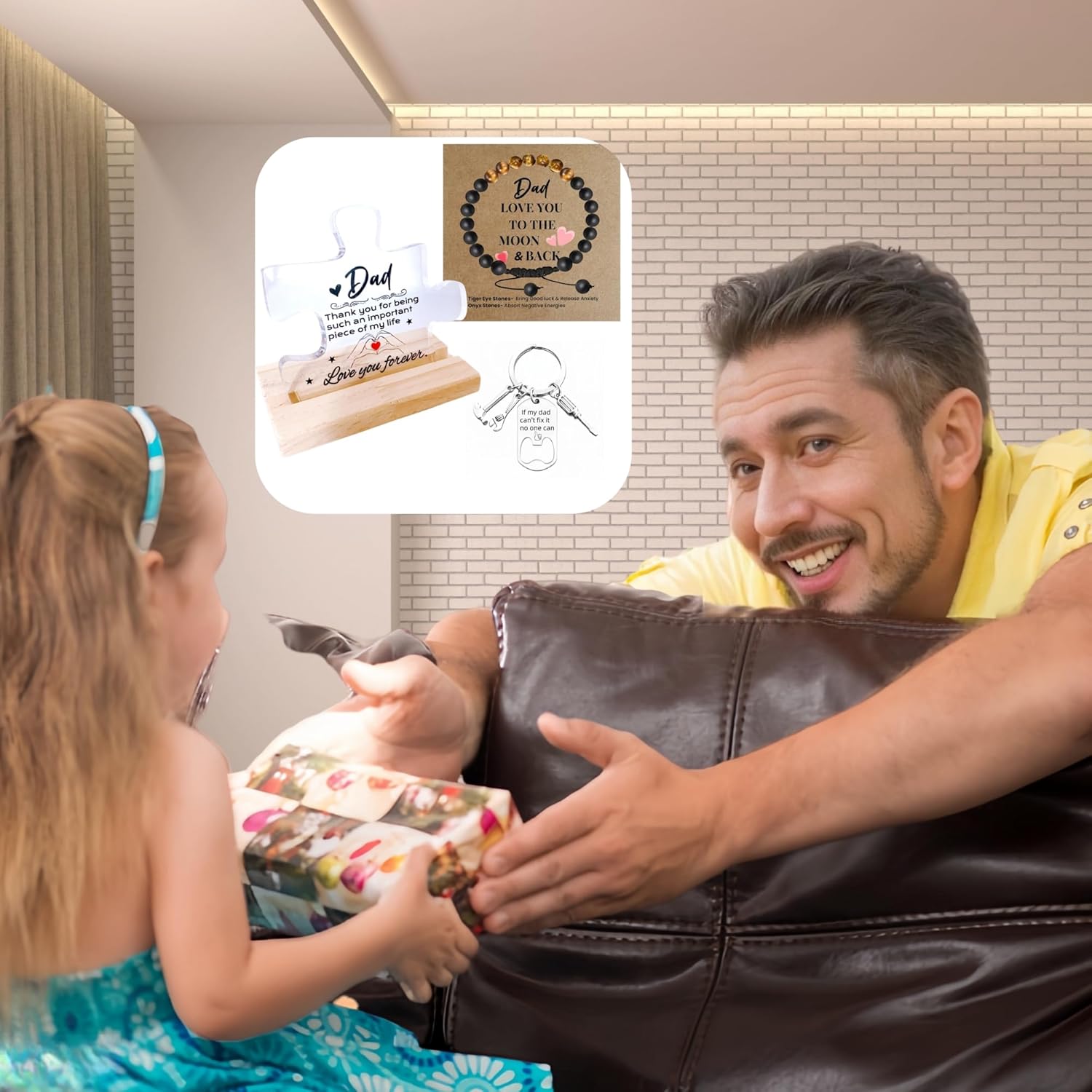 Dad Birthday Gifts, Gifts for Dad, Acrylic Plaque Desk Sign,Fathers Day Gift from Daughter - Image 8