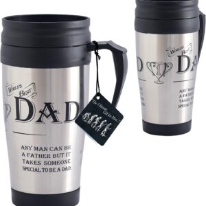 Arora 8836 World’s Best Dad Travel Mug, Stainless Steel