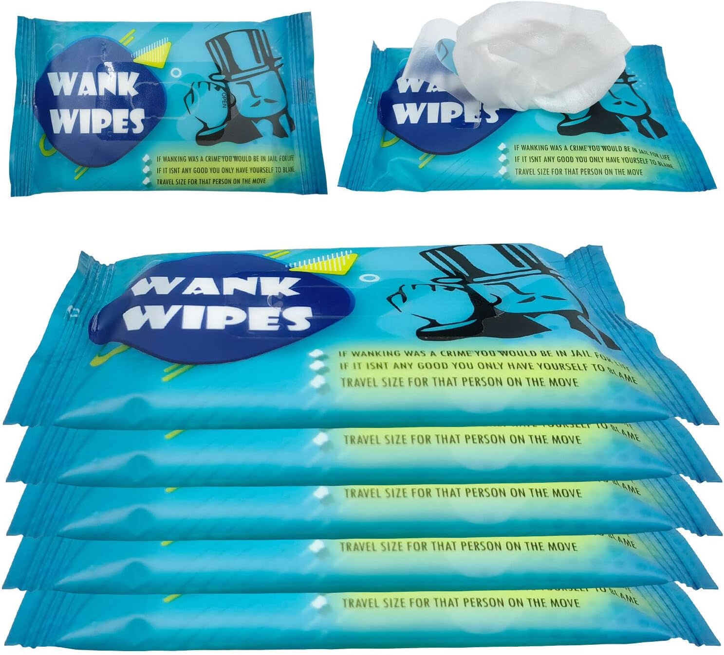 Wank Wipes Tissue Prank Xmas Gift Idea Present for Him Husband Boyfriend Men Man Size Teenager Unusual Prank April Fools Secret Santa 40th 50th 60th 21st Birthday Rude Ladies Her Boss Novelty - Image 2