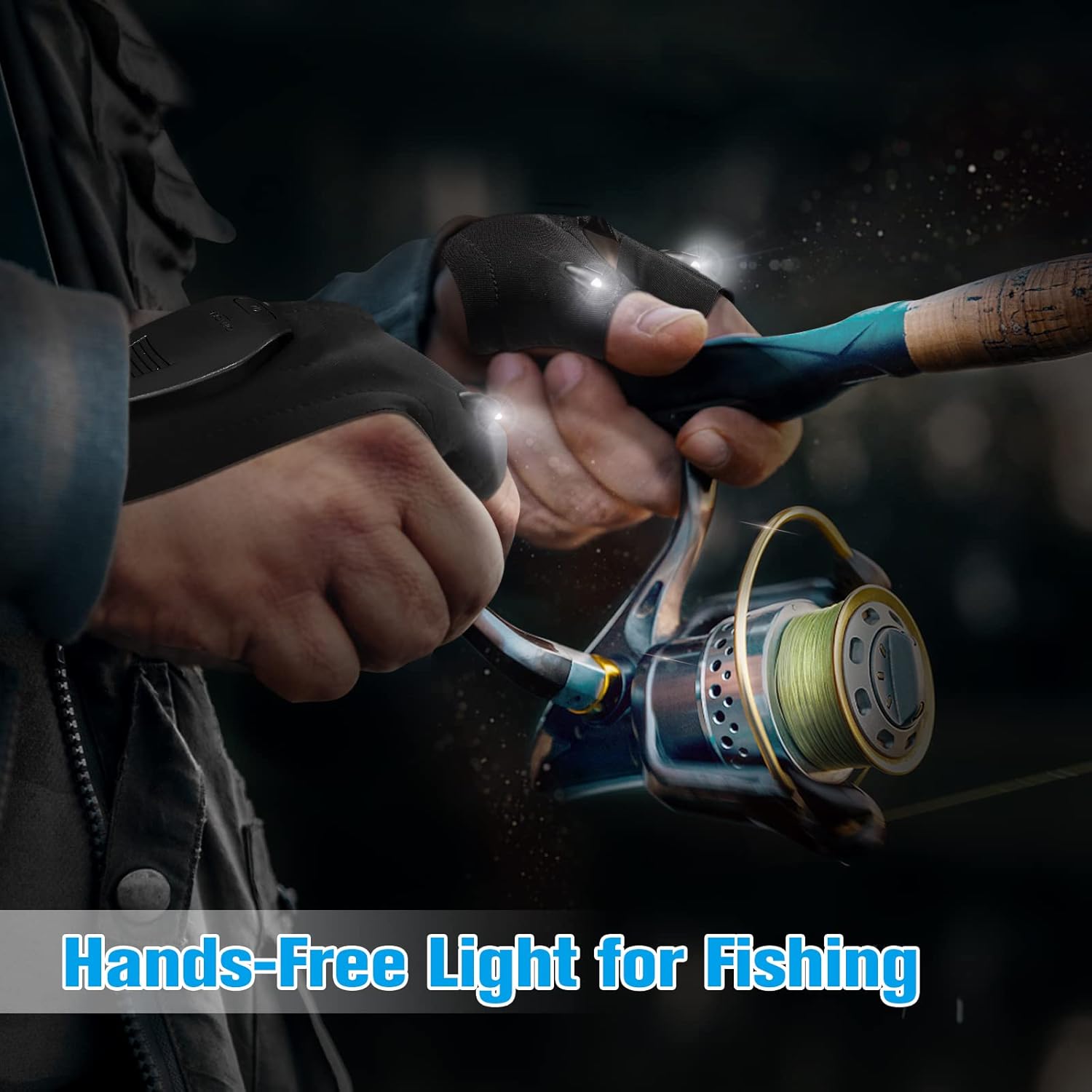 Hinshark Gifts for Men, LED Gloves with Lights for Fishing Gifts for Men, Valentines Gifts for Him, Birthday Gadgets Mens Gifts for Dad Men, Mens Valentines Gifts, Dad Gifts for Fathers Day - Image 4