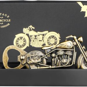 Motorcycle Beer Christmas Gifts for Men, Dad, Him, Unique Vintage Motorcycle Beer Bottle Opener Birthday Gift for Men Father Husband Boyfriend, Stocking Stuffers Gift from Daughter Son Wife