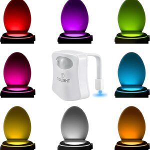 ToiLight The Original Toilet Bowl Night Light. Motion Sensor Fun & Cool Bathroom Accessory. Home Gadget for Men, Women. Gifts for Men Dads Fathers Day Christmas. Funny Novelty Birthday Present